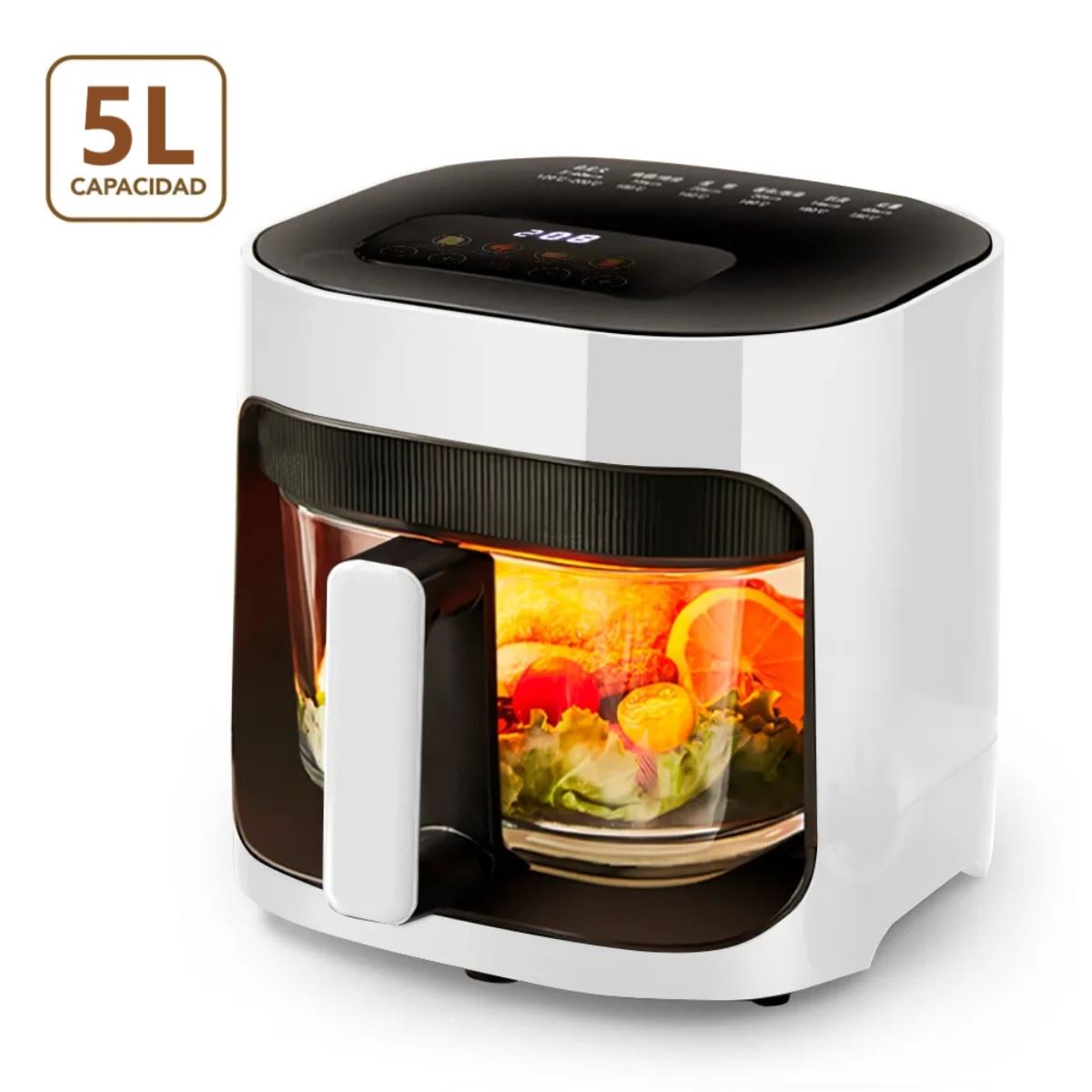Freidora Aire Airfryer Digital 5L Moderna Sin Aceite 2400W
